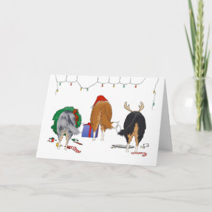 Cartes Pour Fêtes Annuelles Nothin' Butt A Collie Christmas