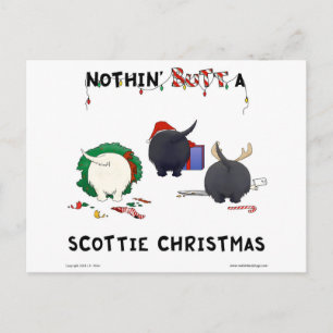 Cartes Pour Fêtes Annuelles Nothin' Butt A Scottie Christmas