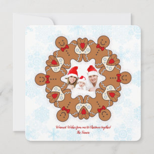 Cartes Pour Fêtes Annuelles Notre 1er Noël Mandala Gingerbread Famille photo