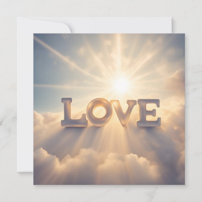 Cartes Pour Fêtes Annuelles Notre Amour Est Le Ciel Envoyé (Devant)