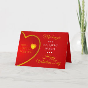 Cartes Pour Fêtes Annuelles Notre amour est rouge pour toujours la Saint-Valen