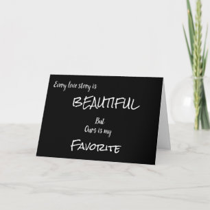 CARTES POUR FÊTES ANNUELLES NOTRE **HISTOIRE D'AMOUR EST MON FAVORITE** VOUS Ê