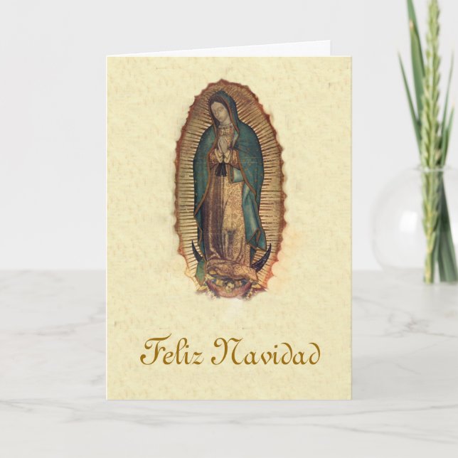 Cartes Pour Fêtes Annuelles Notre Madame de Noël de Guadalupe (Devant)
