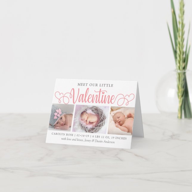 Cartes Pour Fêtes Annuelles Notre petit Valentine 3 Photo (Devant)