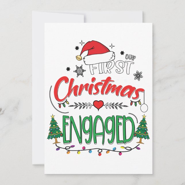 Cartes Pour Fêtes Annuelles Notre premier couple de jumelage engagé pour Noël (Devant)