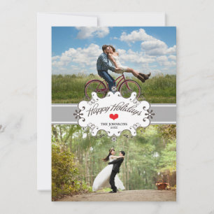 Cartes Pour Fêtes Annuelles Notre premier Noël Ensemble Ribbon Argent 2 Photo