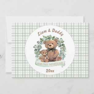 Cartes Pour Fêtes Annuelles Notre première Fête des pères mignonne ours garçon