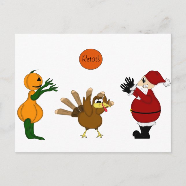Cartes Pour Fêtes Annuelles N'oubliez pas Thanksgiving Post Card (Devant)
