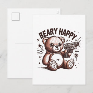 Cartes Pour Fêtes Annuelles Nounours Beary Heureux