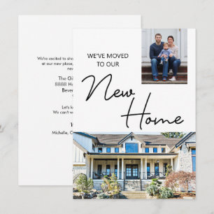 Cartes Pour Fêtes Annuelles Nous avons déménagé à notre nouvelle maison photo 