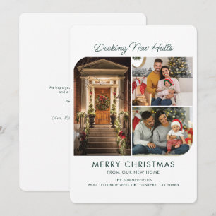 Cartes Pour Fêtes Annuelles Nous avons déménagé Adresse Photo Collage Noël Dém