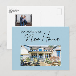 Cartes Pour Fêtes Annuelles Nous avons déménagé dans une Nouvelle Maison photo