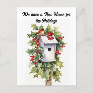 Cartes Pour Fêtes Annuelles Nous Avons Déménagé Nouvelle Maison Annonce De Dém