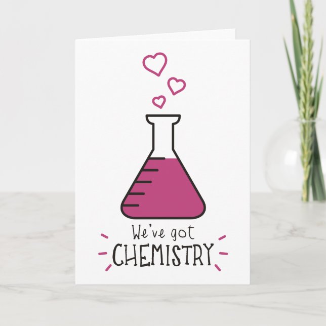 Cartes Pour Fêtes Annuelles Nous avons la chimie (Devant)