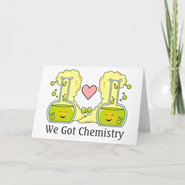 Cartes Pour Fêtes Annuelles Nous avons la chimie (Devant)