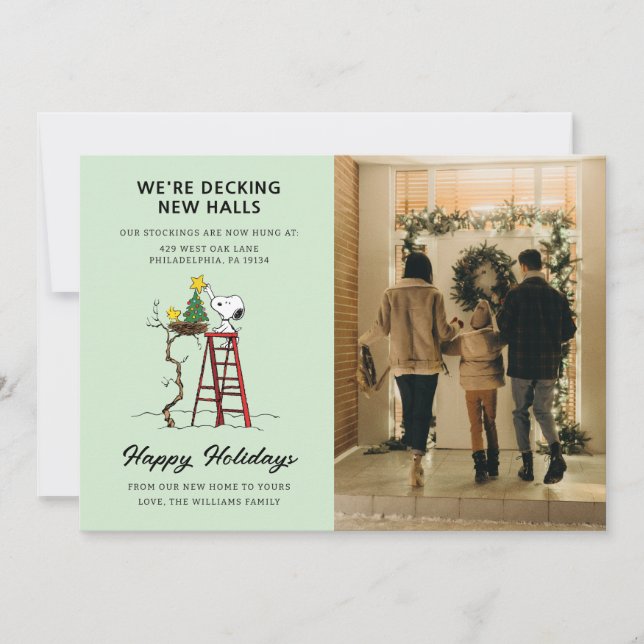 Cartes Pour Fêtes Annuelles Nous découvrons de nouvelles salles | Snoopy Nous  (Devant)