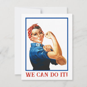 Cartes Pour Fêtes Annuelles Nous pouvons le faire Rosie la riveuse femmes pouv