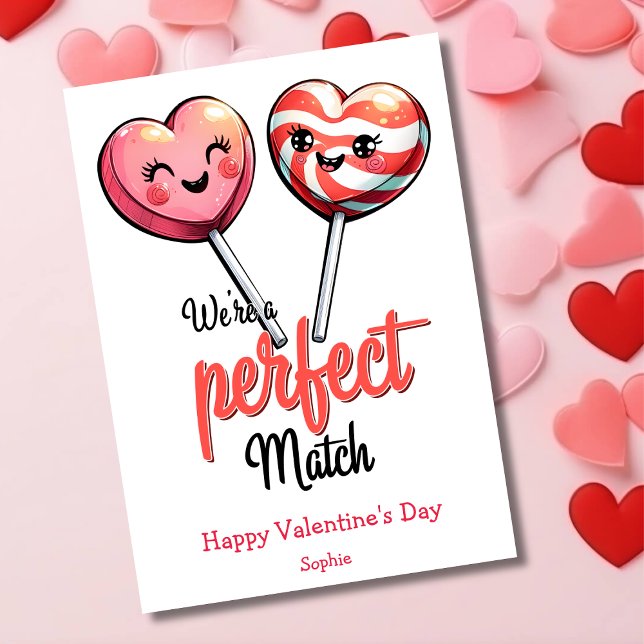 Cartes Pour Fêtes Annuelles Nous sommes un match parfait drôle rétro Valentine (Créateur téléchargé)