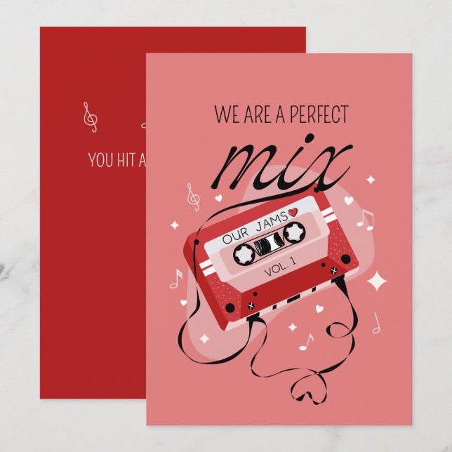 Cartes Pour Fêtes Annuelles Nous Sommes Un Mélange Parfait Valentine (Devant / Derrière)