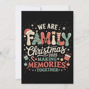 Cartes Pour Fêtes Annuelles Nous sommes une famille de Noël créant des souveni