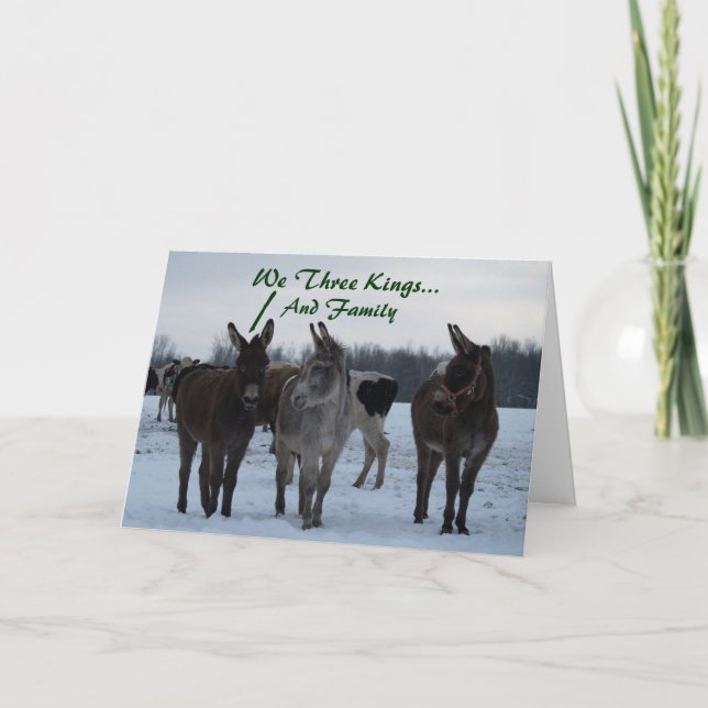 Cartes Pour Fêtes Annuelles Nous Trois Rois... Et Famille (Devant)