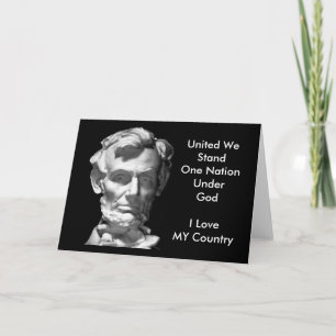 Cartes Pour Fêtes Annuelles Nous Unis Nous Sommes Une Nation Sous Dieu