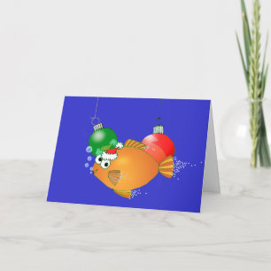 Cartes Pour Fêtes Annuelles Nous vous pêchons un joyeux Noël !