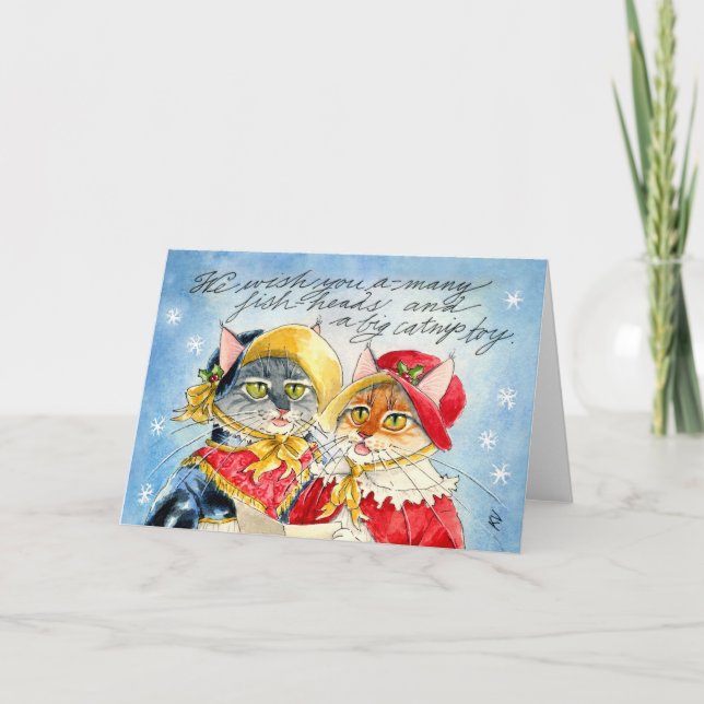 Cartes Pour Fêtes Annuelles Nous vous souhaitons beaucoup de poissons (Devant)