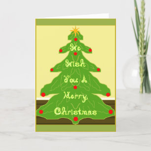 Cartes Pour Fêtes Annuelles Nous Vous Souhaitons Joyeux Tissu De Noël Font Tre