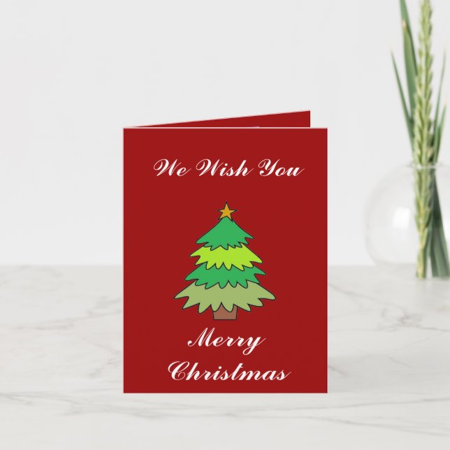 Cartes Pour Fêtes Annuelles Nous vous souhaitons un Joyeux Noël (Devant)