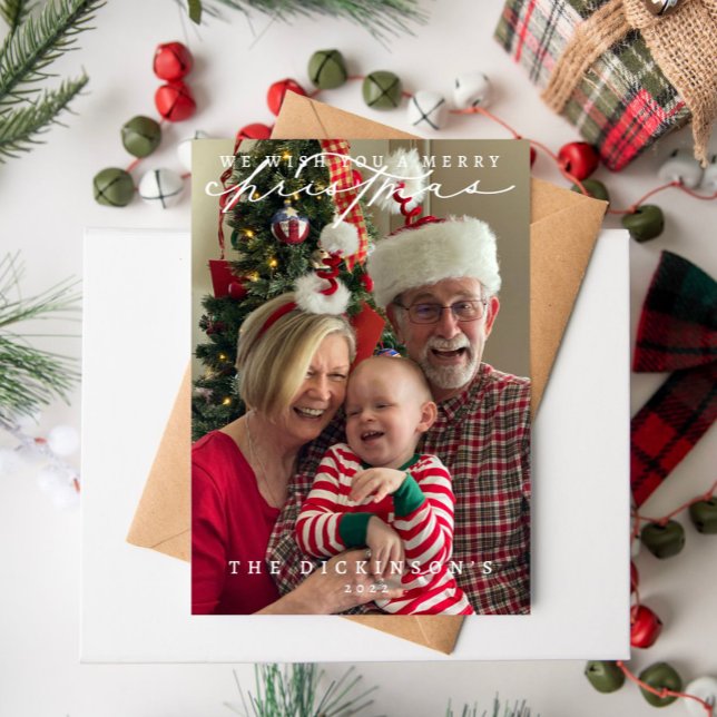 Cartes Pour Fêtes Annuelles Nous Vous Souhaitons Un Joyeux Noël De Famille (Créateur téléchargé)