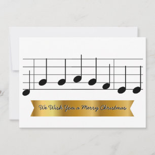 Cartes Pour Fêtes Annuelles Nous vous souhaitons un joyeux Noël Note de musiqu