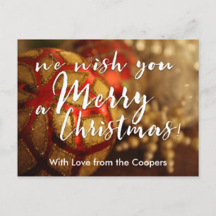 Cartes Pour Fêtes Annuelles Nous vous souhaitons un joyeux Noël Typographie