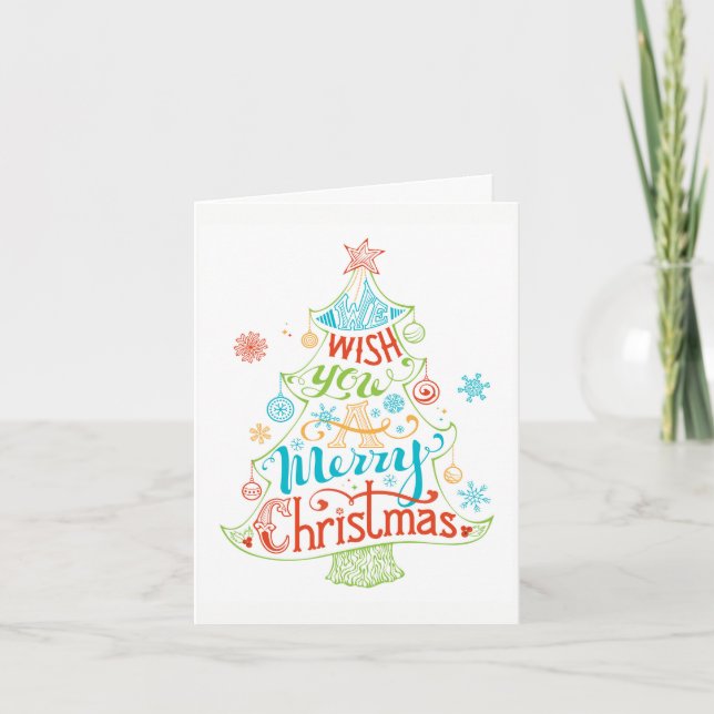 Cartes Pour Fêtes Annuelles Nous vous souhaitons un joyeux sapin de Noël (Devant)