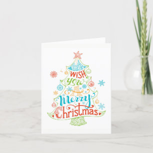 Cartes Pour Fêtes Annuelles Nous vous souhaitons un joyeux sapin de Noël