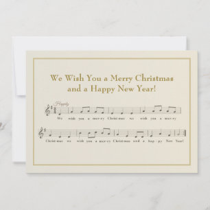 Cartes Pour Fêtes Annuelles Nous vous souhaitons une joyeuse musique de Noël