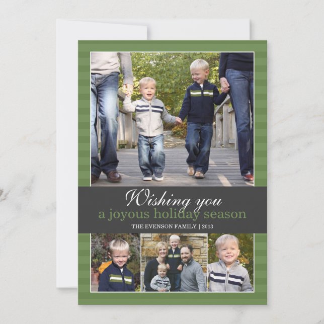 Cartes Pour Fêtes Annuelles Nous vous souhaitons une joyeuse saison des fêtes  (Devant)