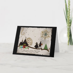 Cartes Pour Fêtes Annuelles Nous vous souhaitons une silhouette de Joyeux Noël