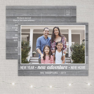 Cartes Pour Fêtes Annuelles Nouveau Accueil Aventure Gris Bois 1 Photo Nouvel