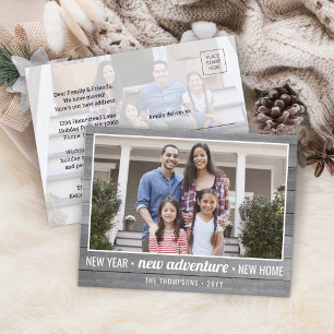 Cartes Pour Fêtes Annuelles Nouveau Accueil Aventure Gris Bois 2 Photo Nouvel