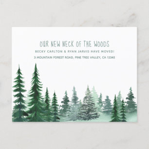 Cartes Pour Fêtes Annuelles Nouveau cou de la forêt Bois Forêt Pin Moving