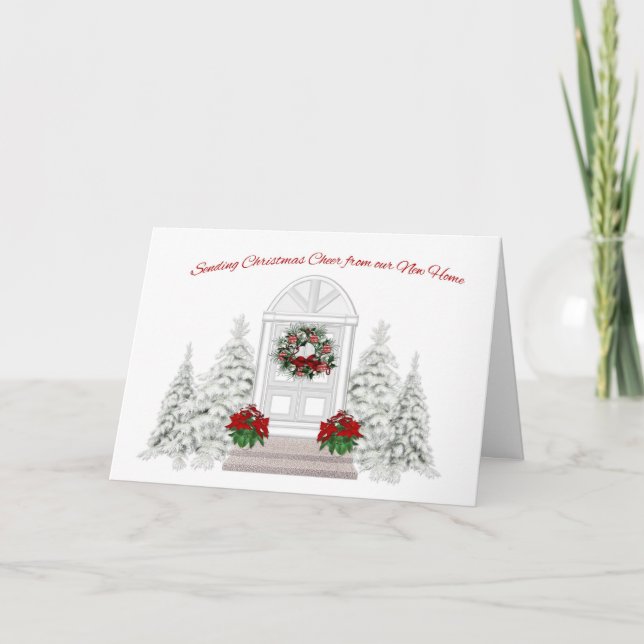 Cartes Pour Fêtes Annuelles Nouveau domicile Changement d'adresse Noël Salutat (Devant)