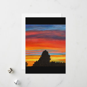 Cartes Pour Fêtes Annuelles Nouveau Mexique coucher du soleil : le pays de l'e