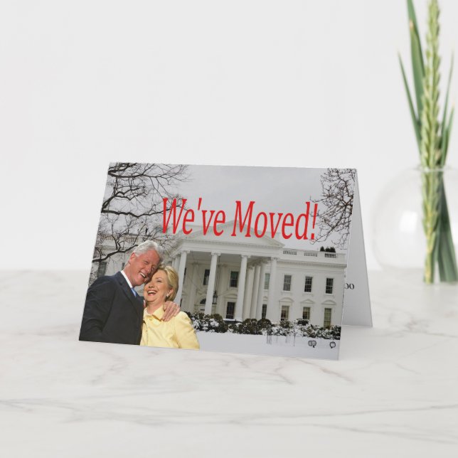 Cartes Pour Fêtes Annuelles Nouveau Noël d'adresse de Hillary et de Bill (Devant)