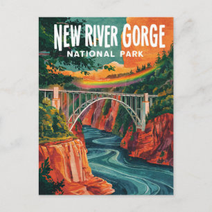Cartes Pour Fêtes Annuelles Nouveau parc national River Gorge Design de l'eau