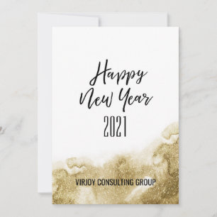Cartes Pour Fêtes Annuelles Nouvel An 2021 Entreprise Abstrait or