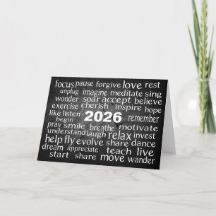 Cartes Pour Fêtes Annuelles Nouvel An 2025 Nuage de mots