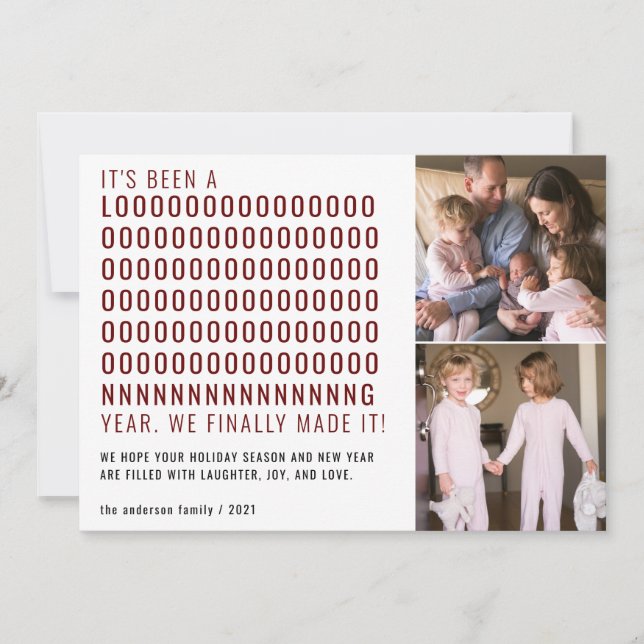 Cartes Pour Fêtes Annuelles Nouvel an a été long temps Finalement fait lui pho (Devant)