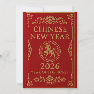 Cartes Pour Fêtes Annuelles Nouvel An chinois 2026 - Année du Cheval