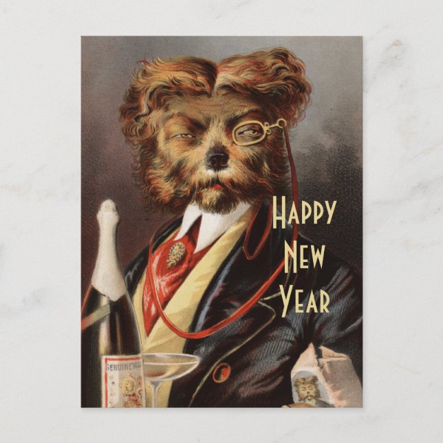 Cartes Pour Fêtes Annuelles Nouvel an de la crête supérieure (Devant)